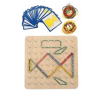 Milisten Tablero Geométrico de Madera para Niños Juguete Educativo de Aprendizaje Matemático Herramienta de Educación para Clases de Matemáticas Incluye 1 Juego