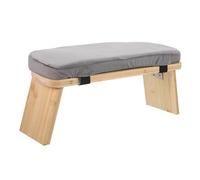 Milisten Taburete de Meditación Plegable de Madera Gris, Silla Ergonómica para Arrodillarse, Banco de Oración para Yoga y Atención Plena, Asiento Portátil para Ejercicios y Relajación