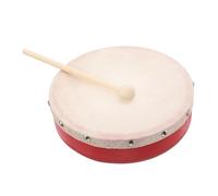 Milisten Tambor de Mano Orff Instrumento de Percusión Infantil Madera Ligero y Portátil con Baqueta para Educación Musical y Interactivo Casa o Escuela