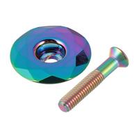 Milisten Tapa del Auricular de Bicicleta Tapa de Horquilla de Bicicleta de Aleación de Aluminio Tornillo Ligera y Resistente Presión de Montaña y Carretera