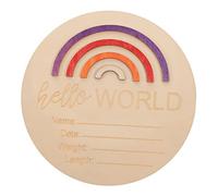 Milisten Tarjetas De Madera Meses Logros Mensuales Del Tarjetas Meses Bebe Para Bienvenida Al Nacimiento Letrero Anuncio Recién Nacido