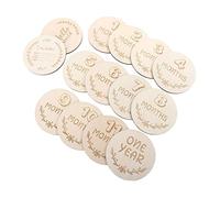 Milisten Tarjetas Mensuales De Embarazo De Madera Tarjetas De Registro Del Embarazo Accesorios De Fotografía Para Recién Nacidos Por Para Registrar El Crecimiento