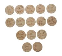 Milisten Tarjetas Mensuales De Para Bebe Accesorios Fotográficos Hechos De Madera Tarjetas De Crecimiento Infantil