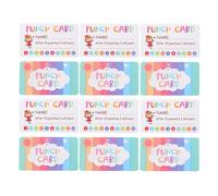 Milisten Tarjetas Perforadas de Recompensa para 150 Pcs, Tarjetas de Fidelización Escolar y Empresarial de Papel Esquinas Redondeadas, Multiusos para Incentivos y Motivación en Clase