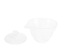 Milisten Taza de Té de Vidrio Textura Martillada, Dispensador Manual para Hogar, Taza Distribuida para Salón de Té, Reutilizable y Ecológica, Diseño Tallado en Hielo, 1 Pieza