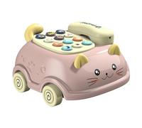 Milisten Teléfono Educativo Imitación para Niño Niña Juguete Bilingüe Desarrollo De Habilidades Lingüísticas y Creatividad Sin Diseño De Gato