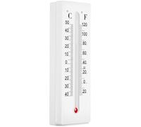 Milisten Termómetro de Pared para Exteriores Escondite para Llaves Compartimento Secreto Gancho Plástico Resistente Doble Unidad Celsius/Fahrenheit Adecuado para Hogar y Jardín