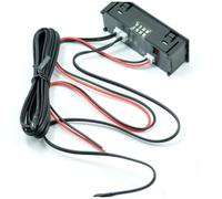 Milisten Termómetro Digital Automotriz Azul con Reloj LED Multifunción Medición Interior y Exterior Módulo Ultrafino para Salpicadero Pantalla Luminosa y Fácil Instalación sin Taladro para