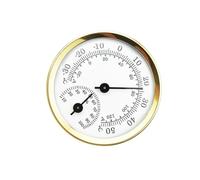 Milisten Termómetro Higrómetro Analógico Mini con Carcasa Dorada Sensor de Temperatura y Humedad Pantalla Rango para Frigoríficos y Interiores