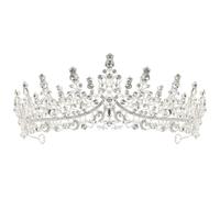 Milisten Tiaras de Gemas de Imitación para Novia Accesorio Cabello de Boda Tocados de Tiara para Bailes de Graduación y Banquetes Tiaras Nupciales de Plata