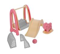 Milisten Tobogán De Simulación De Columpio De Caballo para Casa De Muñecas Accesorios De Juguete De Miniatura Incluye Minicaballo Balancín Decoración De Casa De Muñecas