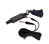 Milisten Transductor Amplificador de Guitarra Clip con Control de Volumen Ruido Cavidad de Instrumentos Musicales Negro