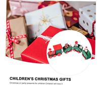 Milisten Tren de Madera Mini de Navidad para Adorno de Escritorio Decorativo Juguete Festivo Resistente y Conectado para Alegre