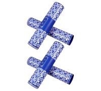 Milisten Tubos de Almacenamiento de Dibujos y Pósteres 2 Piezas, Tubo Telescópico de Cartón Tapa Extraíble, Diseño Cilíndrico Azul y Claro Estilo Porcelana, Adecuado para Transporte