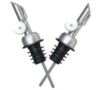 Milisten Vertedores de Botellas de Licor y Aceite de Oliva de Acero Inoxidable, Set 2 Piezas, Tapones Multifunción Antigoteo, Prácticos para Verter Vino y Vinagre en Hogar y Bar