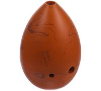 Milisten Xun De Cerámica 8 Agujeros Con Forma De Gota, Tono F, Color Tierra, Instrumento Étnico Para Principiantes y Niños, Portátil Para Práctica Musical y Aprendizaje