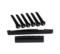 Milisten y Cejuela de Plástico para Guitarra Juego de Repuestos Negro para Cuerdas de Guitarra Compatible con Estándares