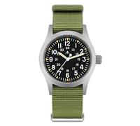 Militado ML05 38mm VH31 Reloj de Cuarzo - Reloj de Campo de Cristal de Zafiro Abovedado C3 Super Luminoso Retro Barrido Reloj de Pulsera para Hombres 100M Resistente al Agua, Retro