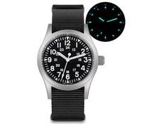 Militado ML05 38mm VH31/VH60/515 Reloj de Cuarzo, Cristal de Zafiro Abovedado C3 Pulsera Retro Súper Luminoso para Hombres 100M Resistente al Agua