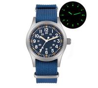Militado ML05 38mm VH31/VH60/515 Reloj de Cuarzo, Cristal de Zafiro Abovedado C3 Pulsera Retro Súper Luminoso para Hombres 100M Resistente al Agua
