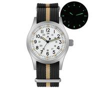 Militado ML05 38mm VH31/VH60/515 Reloj de Cuarzo, Cristal de Zafiro Abovedado C3 Pulsera Retro Súper Luminoso para Hombres 100M Resistente al Agua