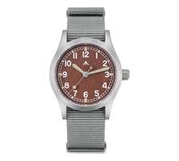 Militado ML12 - Reloj para hombre de 38 mm - Reloj suizo Ronda 515 con movimiento abovedado de cristal de zafiro C3 luminoso 100 m impermeable, Movimiento VH31/esfera roja