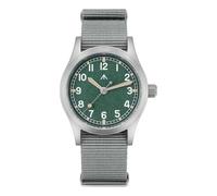 Militado ML12 - Reloj para hombre de 38 mm - Reloj suizo Ronda 515 con movimiento abovedado de cristal de zafiro C3 luminoso 100 m impermeable, Movimiento VH31/esfera verde