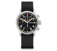 Militado Relojes Cronógrafo Militares 39 mm Reloj Piloto de Cristal de Zafiro VK61 Relojes de Pulsera Luminosos de Cuarzo para Hombres Reloj Deportivo Resistente al Agua 100 M con Correa de Nailon