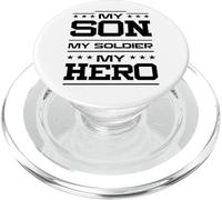 Militar Mi Hijo Mi Soldado Mi Héroe Orgulloso Padre del Soldado PopSockets PopGrip para MagSafe