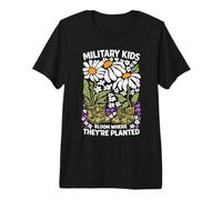 Militar Niño Diente De León Florece Donde Se Plantan Púrpura Camiseta Premium