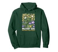 Militar Niño Diente De León Florece Donde Se Plantan Púrpura Sudadera con Capucha