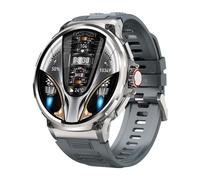 Military 1.85" Smartwatch, HD Round Screen, Call Answer/Make, Fitness Tracker, 5 ATM Waterproof (Silver)