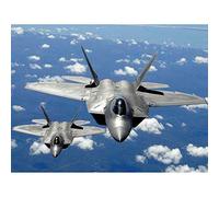 Military Air Plane Fighter Jet F22 Raptor Tyndall Art Print Poster Wall Decor 12X16 Inch