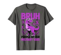 Military Child Month Dinosaur, Purple Up for Military Kids Camiseta