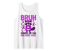 Military Child Month Raccoon, Purple Up for Military Kids Camiseta sin Mangas