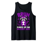 Military Child Month Raccoon, Purple Up for Military Kids Camiseta sin Mangas