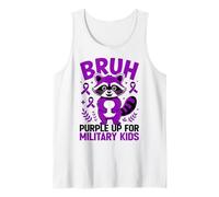 Military Child Month Raccoon, Purple Up for Military Kids Camiseta sin Mangas