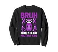 Military Child Month Raccoon, Purple Up for Military Kids Sudadera