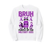 Military Child Month Raccoon, Purple Up for Military Kids Sudadera