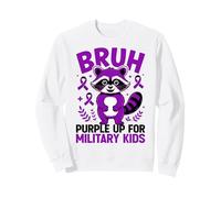 Military Child Month Raccoon, Purple Up for Military Kids Sudadera