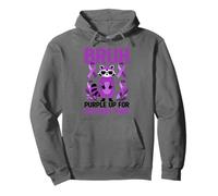 Military Child Month Raccoon, Purple Up for Military Kids Sudadera con Capucha