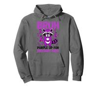Military Child Month Raccoon, Purple Up for Military Kids Sudadera con Capucha