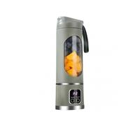 (Military Green) 450ML Portable Personal Blender, USB Rechargeable Juicer for Smoothies, Baby Food, Travel, Gym, Office & Family Use