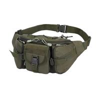 (Military Green)Outdoor Sports Waterproof Waist Bag Stylish Multi-Purpose Cross-body Fanny Pack for Hiking Running