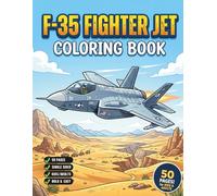 Military Jet Fighter Plane Coloring Book for Kids Adults Boys Girls: 50 Pages Single Sided F-35 Lightning Fighter Jet Airplane Coloring Book Gift for ... Day Gift Aviation Aircraft Coloring Book