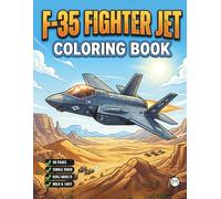 Military Jet Fighter Plane Coloring Book for Kids Adults Boys Girls: 50 Pages Single Sided F-35 Lightning Fighter Jet Airplane Coloring Book Gift for ... Day Gift Aviation Aircraft Coloring Book