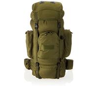 Military - Mochila de senderismo con marco interno (88 L), Negro, talla única, American
