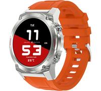 Military Smartwatch, 1.43" AMOLED Screen, Call Function, Fitness Tracker, IP68, Heart Rate, Sleep Monitor with NFC (Orange)