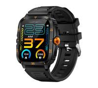 Military Smartwatch for Men HD 1.96" Screen 3ATM Water Resistance Heart Rate Sleep Monitor 100+ Sports Call Function (Black, Gold)