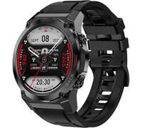 Military Smartwatch with 1.43" AMOLED, Call Function, Fitness Tracker, IP68, Heart Rate, Sleep Monitor (Black)